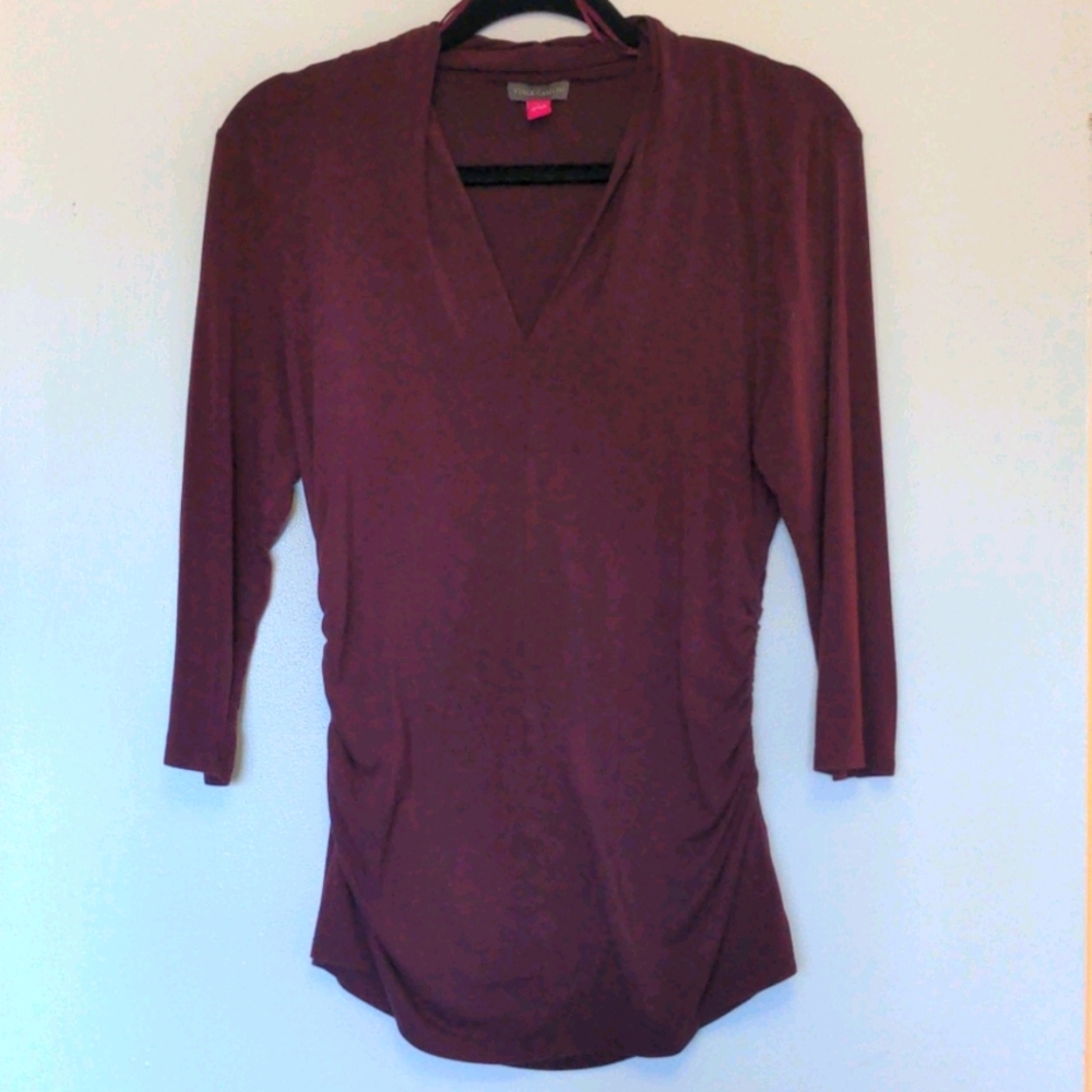 Vince Camuto ruched v neck top